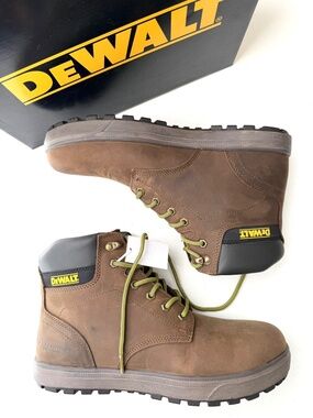DEWALT New $100 Mens 12 Brown Leather Plasma Steel Toe Work High Top Boots